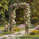 7.5 Ft Garden Arch Wooden Arbor Outdoor Wood Trellis for Climbing Plants by DirectDeals