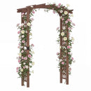 7.5 Ft Garden Arch Wooden Arbor Outdoor Wood Trellis for Climbing Plants by DirectDeals