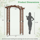 7.5 Ft Garden Arch Wooden Arbor Outdoor Wood Trellis for Climbing Plants by DirectDeals