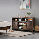 59 Inch Sliding Barn Door TV Stand with Adjustable Shelves for TVs up to 65 Inch by LJGDeals