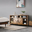 59 Inch Sliding Barn Door TV Stand with Adjustable Shelves for TVs up to 65 Inch by LJGDeals