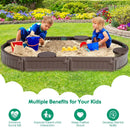 Sandbox with Built-in Corner Seat and Bottom Liner by LJGDeals