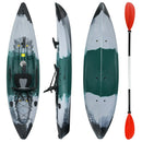 Sit-on-Top Fishing Kayak Boat With Fishing Rod Holders and Paddle-Gray by LJGDeals
