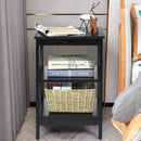 3-Tier X-Design Nightstands with Storage Shelves for Living Room Bedroom by LJGDeals