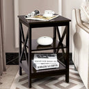 3-Tier X-Design Nightstands with Storage Shelves for Living Room Bedroom by LJGDeals