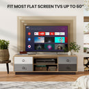 Modern 55 Inch TV Stand with 2 Storage Cabinets for TVs up to 60 Inch by DirectDeals