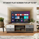 Modern 55 Inch TV Stand with 2 Storage Cabinets for TVs up to 60 Inch by LJGDeals