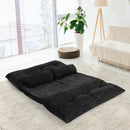 6-Position Adjustable Sleeper Lounge Couch with 2 Pillows by LJGDeals