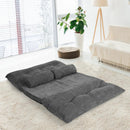 6-Position Adjustable Sleeper Lounge Couch with 2 Pillows by LJGDeals