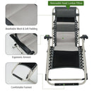 2 Pieces Adjustable Padded Lounge Recliner with Removable Head Pillow-Black by LJGDeals