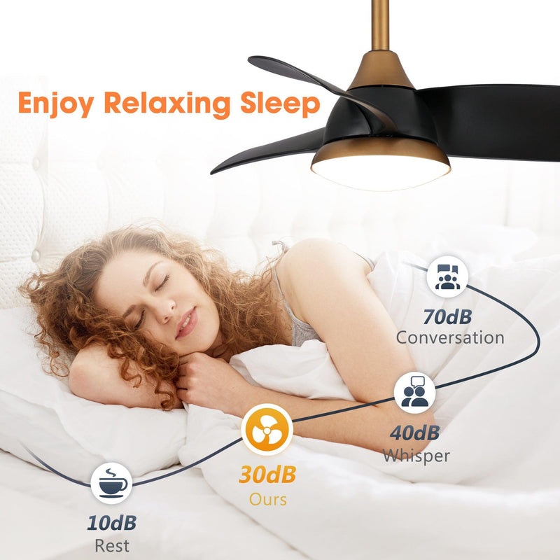 28" Modern DC Motor Downrod Mount Reversible Ceiling Fan with LED Lighting and Remote Control