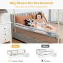 69 Inch Toddlers Vertical Lifting Baby Bedrail Guard with Lock by LJGDeals