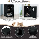2-tier Litter Hidden Cat House With Anti-toppling Device by LJGDeals