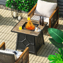 40 000 BTU 28 Inches Propane Gas Fire Pit Table With Cover by LJGDeals