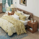 Wooden Nightstand with Drawer and Open Storage Compartment by LJGDeals