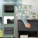 Wooden Nightstand with Drawer and Open Storage Compartment by LJGDeals