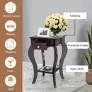 2-Tier End Table with Drawer and Shelf for Living Room Bedroom by LJGDeals