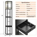 Modern Floor Lamp with Shelves and Drawer by LJGDeals