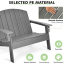 HDPE Patio Adirondack Chair for Porch Garden Backyard-Gray by LJGDeals