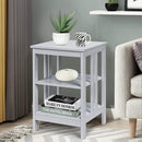 2 Pieces 3-Tier Nightstand with Reinforced Bars and Stable Structure by LJGDeals