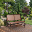 Swing Glider Chair 48 Inch Loveseat Rocker Lounge Backyard by LJGDeals