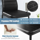 4 Pieces Modern Leather Dinning Chairs Set with Metal Frame by LJGDeals