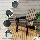 Outdoor Adirondack Chair with Built-in Cup Holder for Backyard Porch by LJGDeals
