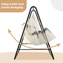 Hanging Padded Hammock Chair with Stand and Heavy Duty Steel by LJGDeals