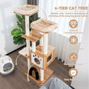 Indoor Cat Tree Tower with Platform Scratching Posts-Beige by LJGDeals