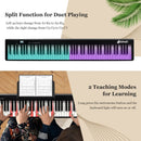88-Key Folding Electric Lighted Piano Full-Size Portable Keyboard MIDI by LJGDeals