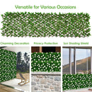 4 Pieces Expandable Faux Ivy Privacy Screen Fence Panel Pack with Flower by DirectDeals