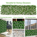 4 Pieces Expandable Faux Ivy Privacy Screen Fence Panel Pack with Flower by LJGDeals