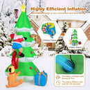 7 Feet Inflatable Christmas Tree with Santa Claus and Dog by LJGDeals