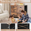 6 Fabric Drawers Storage Chest with Wooden Top by LJGDeals