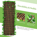 4 Pieces Expandable Faux Ivy Privacy Screen Fence Panel Pack with Flower by LJGDeals