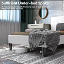 Platform Bed with Button Tufted Headboard by LJGDeals