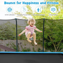 8 x 14 Feet Rectangular Recreational Trampoline with Safety Enclosure Net and Ladder by LJGDeals