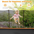 8 x 14 Feet Rectangular Recreational Trampoline with Safety Enclosure Net and Ladder by LJGDeals