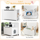 Wooden Cat Litter Box Enclosure with Top Opening Side Table Furniture by LJGDeals