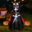 4.7 Feet Halloween Inflatable Vampire Cat with Red Cloak by LJGDeals
