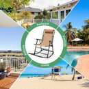 Outdoor Patio Camping Lightweight Folding Rocking Chair with Footrest by LJGDeals