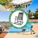 Outdoor Patio Camping Lightweight Folding Rocking Chair with Footrest by LJGDeals