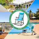 Outdoor Patio Camping Lightweight Folding Rocking Chair with Footrest by LJGDeals