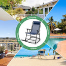 Outdoor Patio Camping Lightweight Folding Rocking Chair with Footrest by LJGDeals