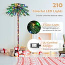 6 Feet Pre-Lit Artificial Tropical Christmas Palm Tree with 210 Multi-Color Lights by LJGDeals