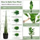 5 Feet Artificial Tree Faux Monstera Deliciosa Plant for Home Indoor and Outdoor by LJGDeals