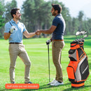 10.5 Inch Golf Stand Bag with 14 Way Dividers and 7 Zippered Pockets by LJGDeals