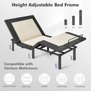Queen Size Adjustable Bed Base Electric Bed Frame with Massage Modes by LJGDeals