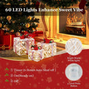 Set of 3 Christmas Lighted Gift Boxes Decorations with Red Bowknots by LJGDeals