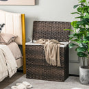 10L 3-Section Laundry Hamper with Liner Bag and Handle-Brown by LJGDeals